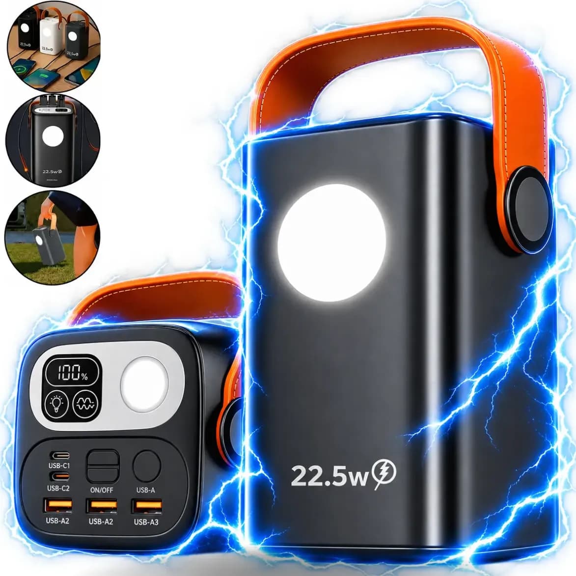 Carregador Portátil Power Bank 60000mah 22.5w Turbo Original Preto