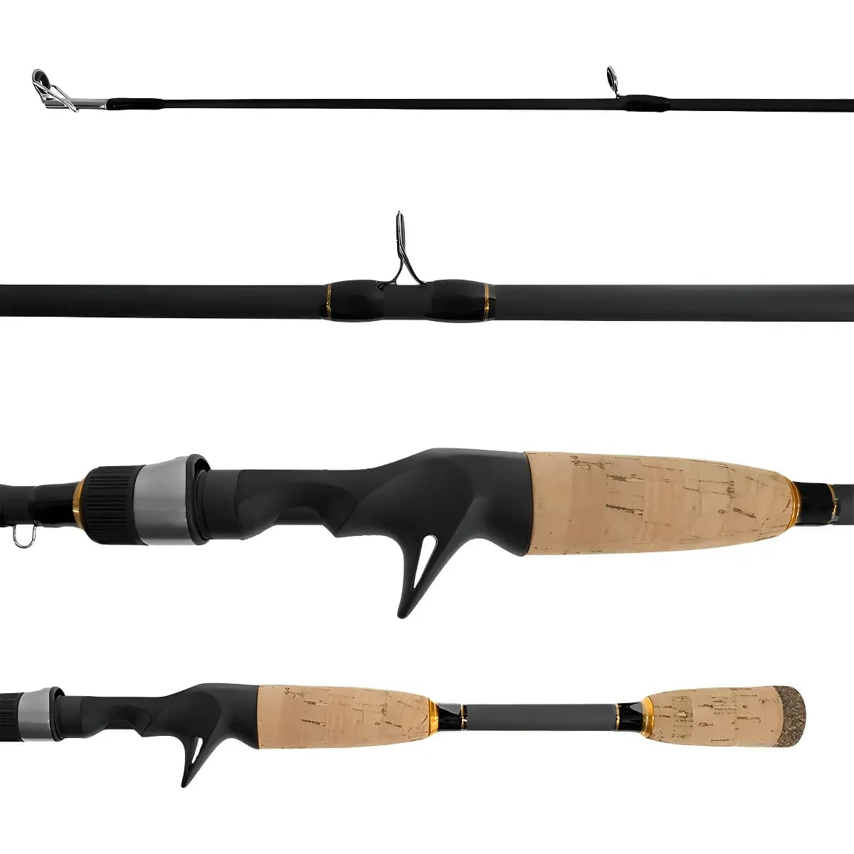 Vara de pesca casting Lumis INC60251 preto - 1.82m  x 112g - ação rápida com resistência de 25lb para isca de 37g