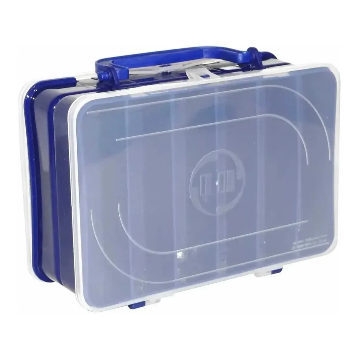 Estojo Maleta  Hi Duplo Ed12 Divisórias Azul Isca Artificial