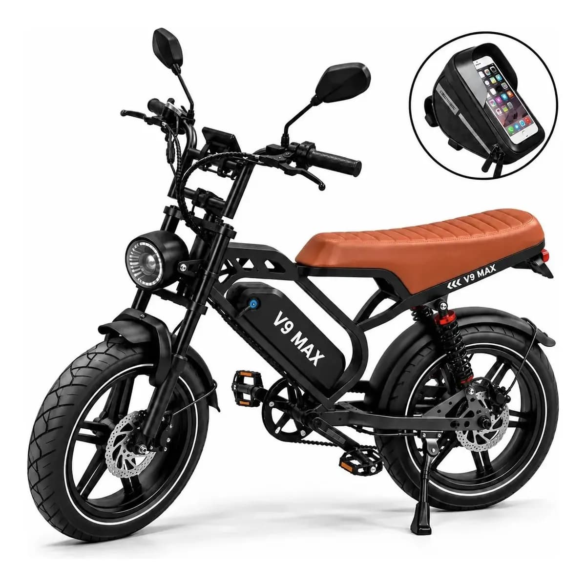 Bicicleta Eletrica V9 Max Bike 1000w 32kmh Alarme Nfc Inow Preto 20