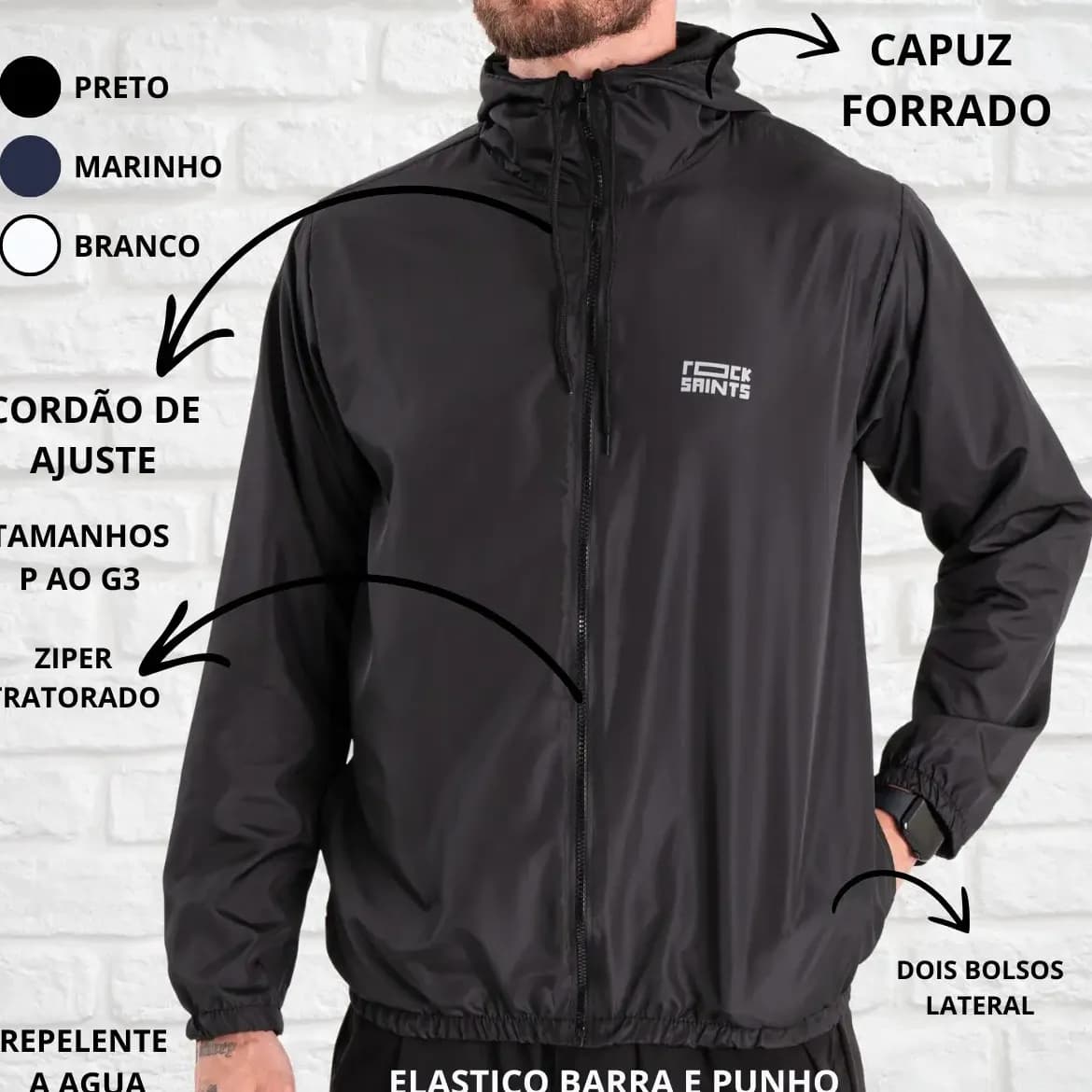 Jaqueta Casaco Corta Vento