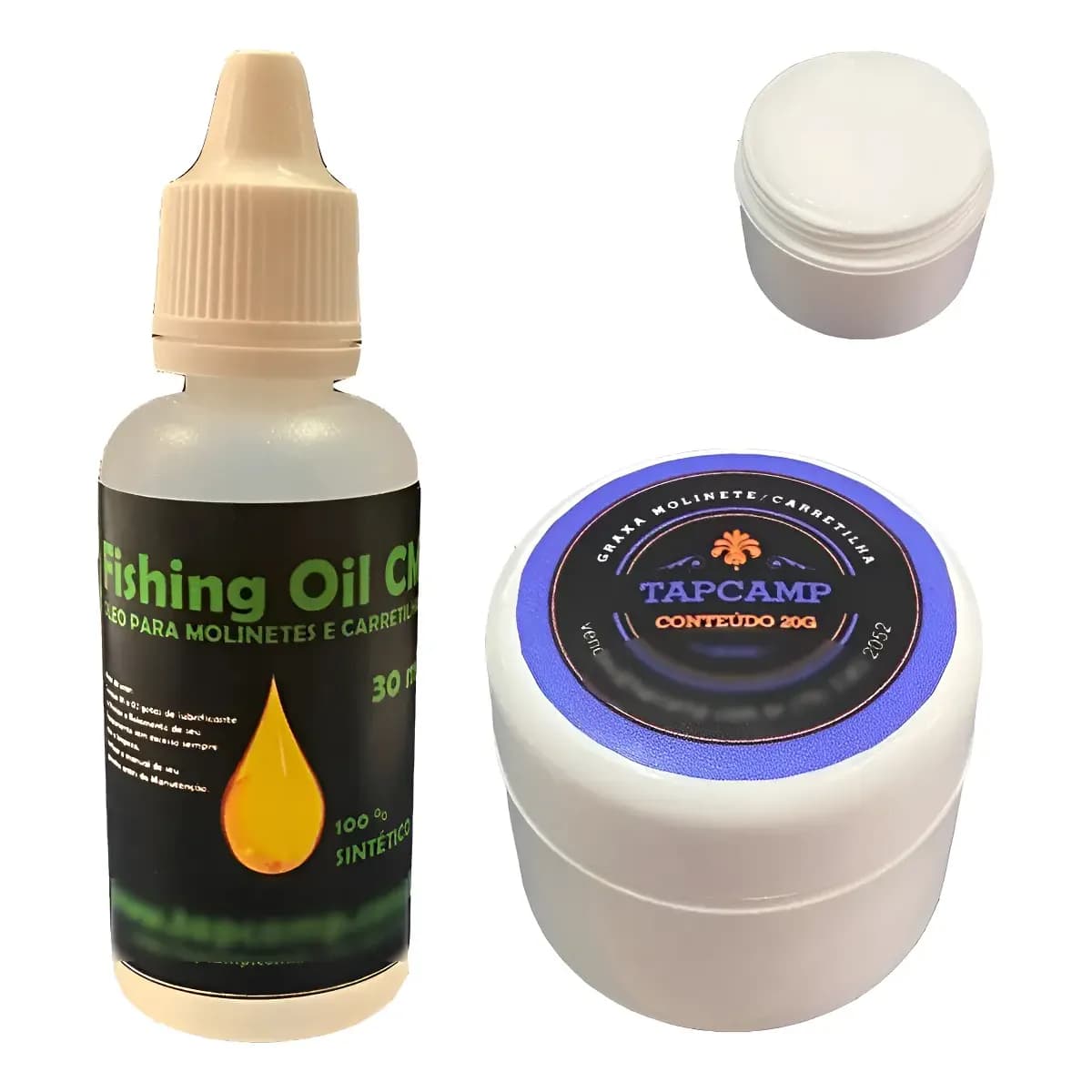 TapCamp Kit Graxa E Óleo Lubrificantes Para Carretilhas E Molinetes