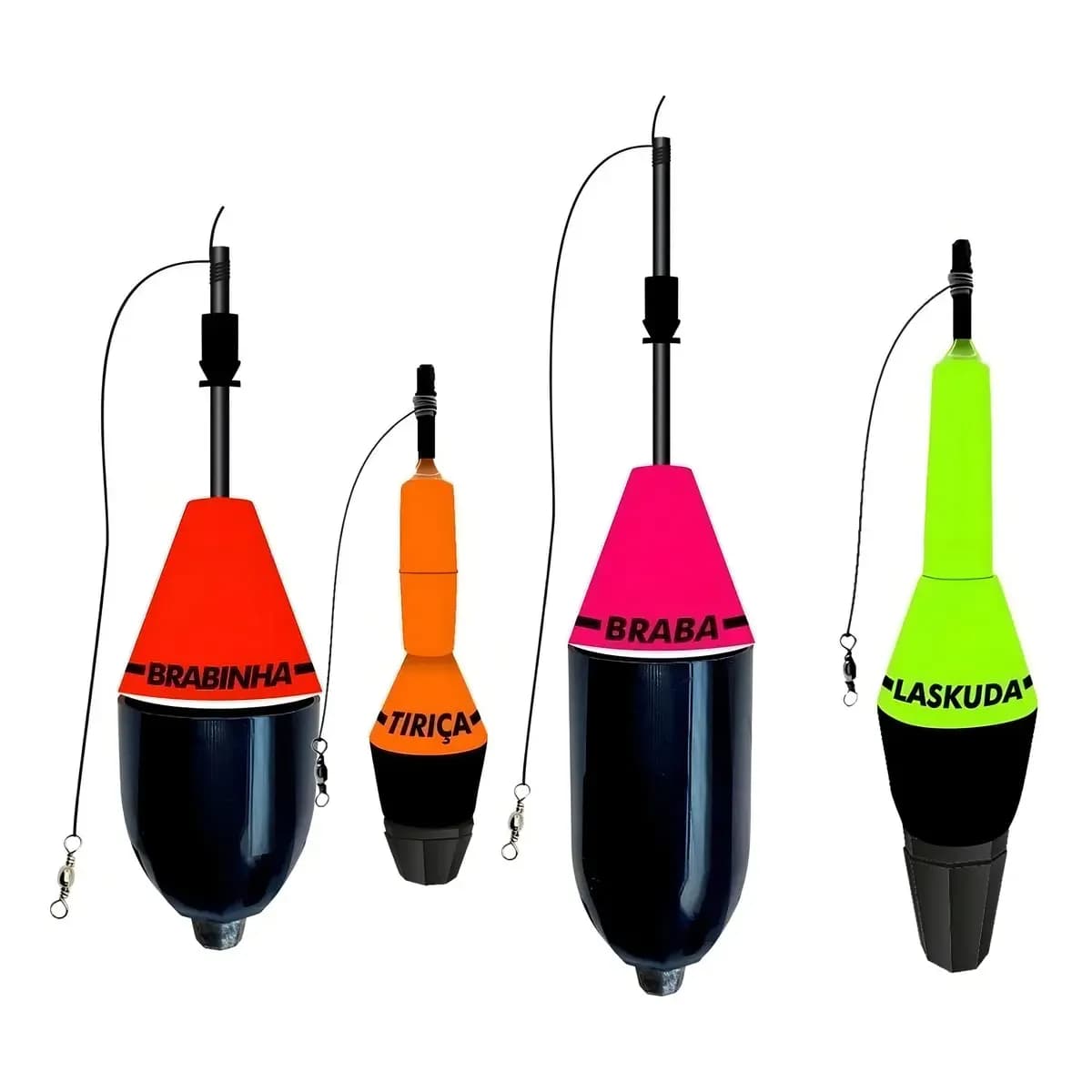 Bóia de pesca Jrpesca Cevadeira Braba Brava do 15cm 50g  dentro kit do 4u