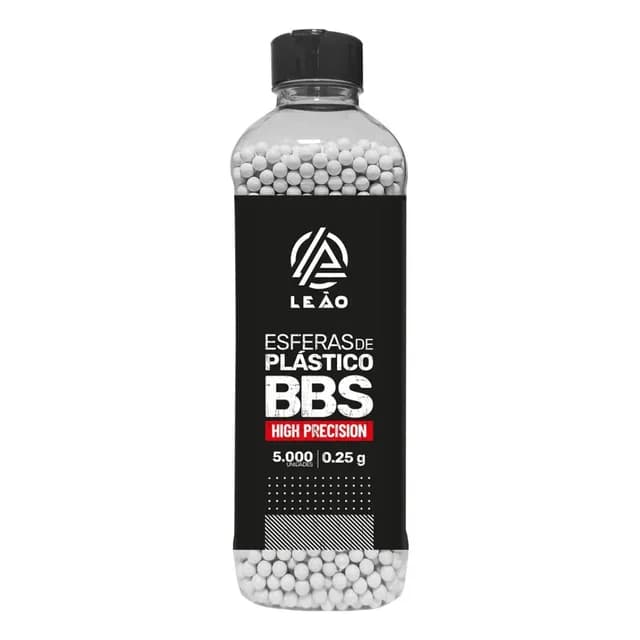 Esfera Bbs Munição Airsoft Cal. 6mm Leão 5000un. 0.25 Grama
