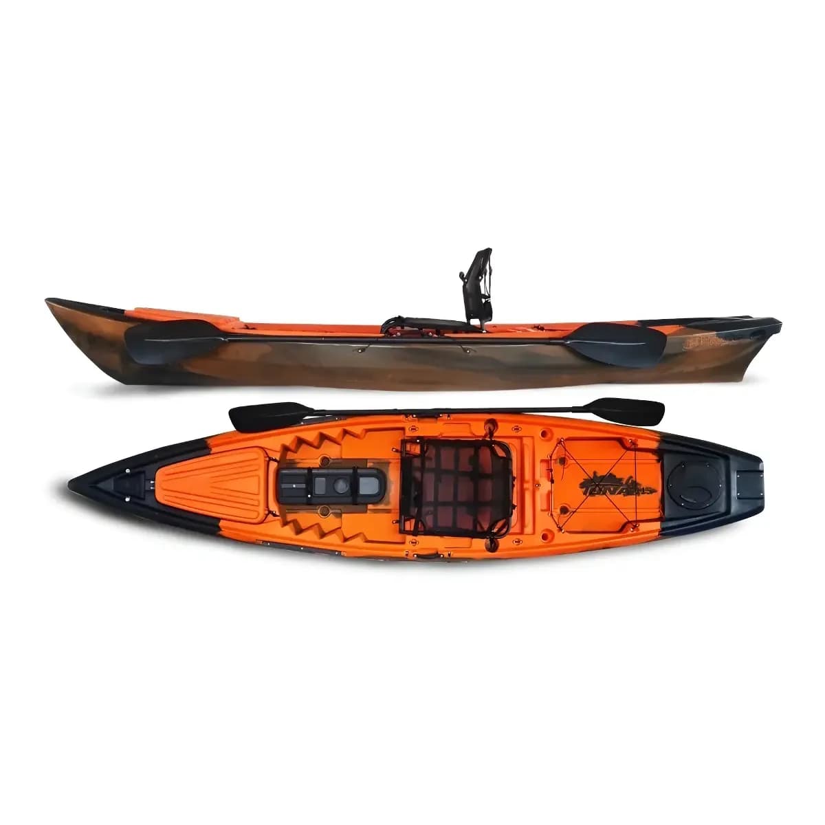 Caiaque De Pesca  Tuna 115 - Hidro 2 Eko Cor Laranja Com Preto