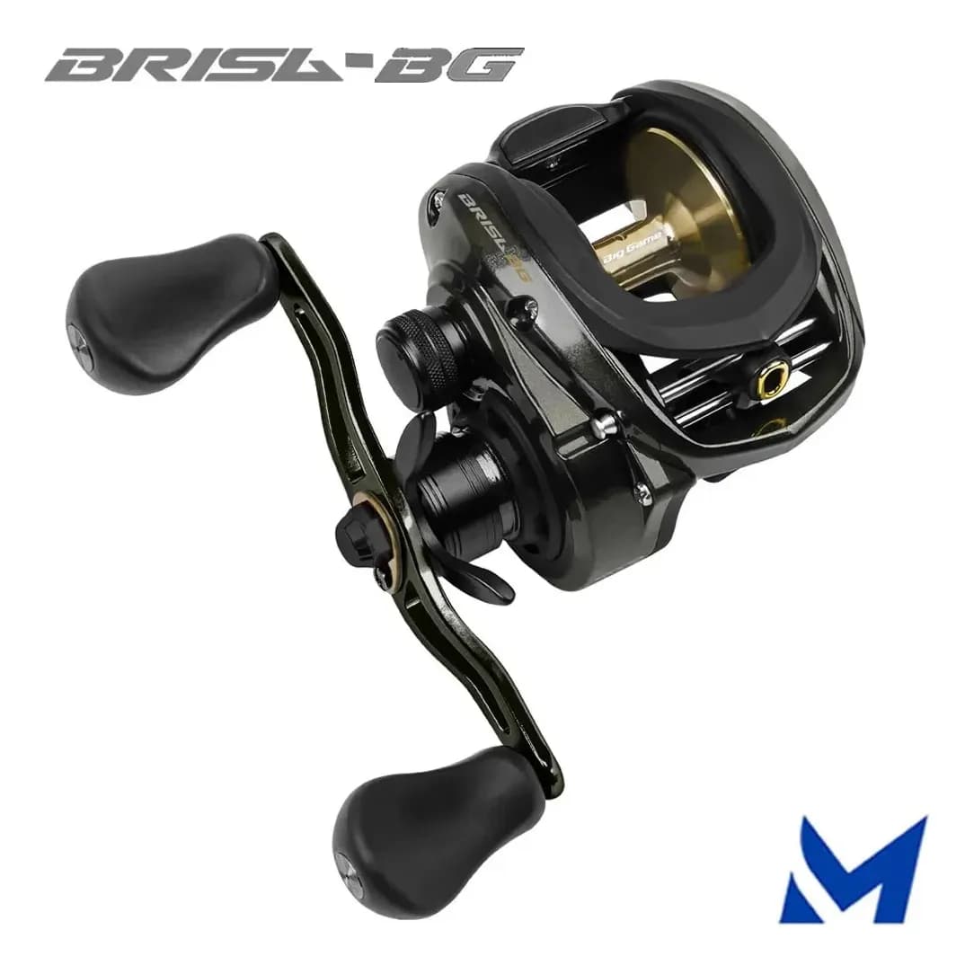Carretilha Marine Brisa Bg Big Game Alarme De Fisgada 8 Rol Preto Direito