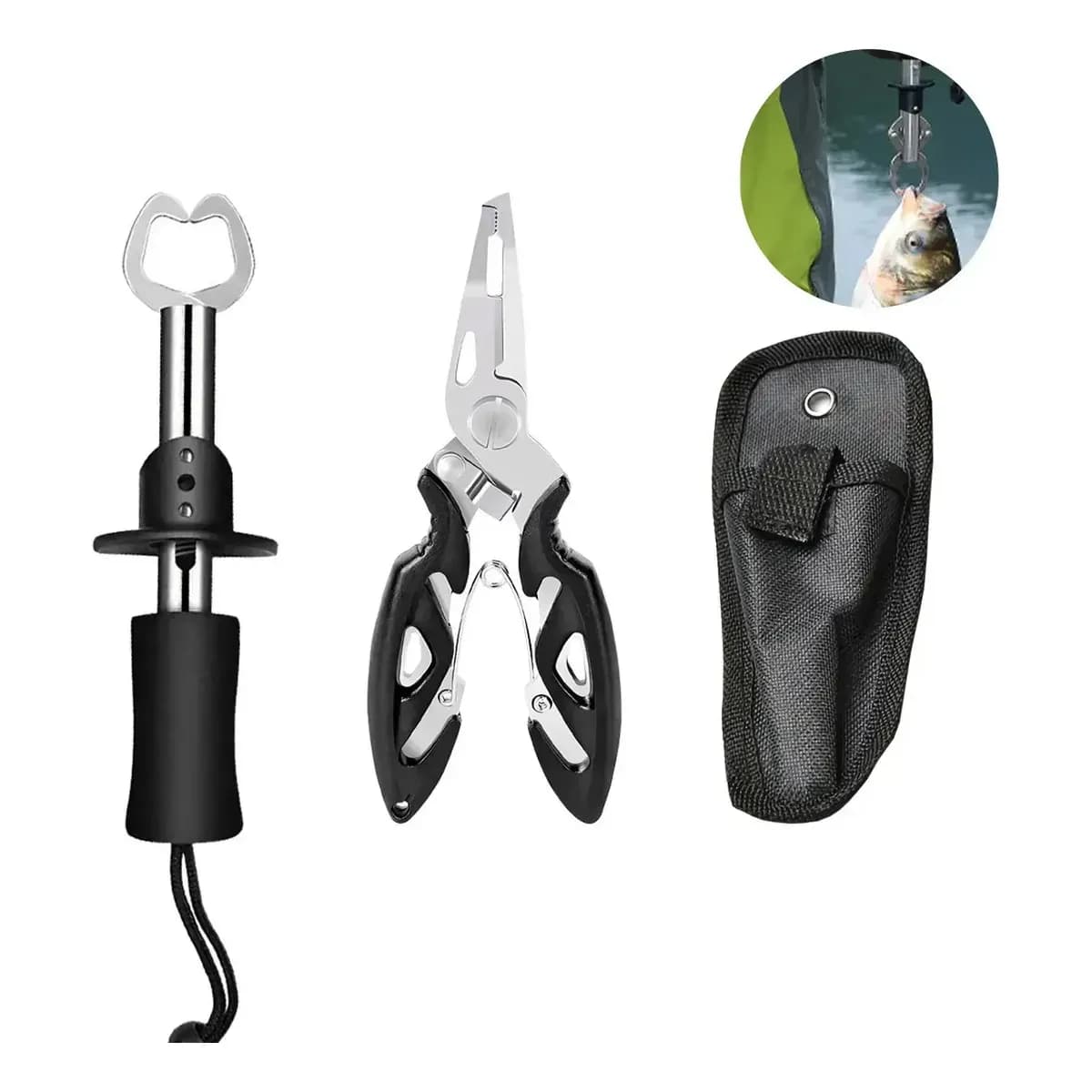 Kit Pesca Alicate Multifuncional E Alicate De Contenção