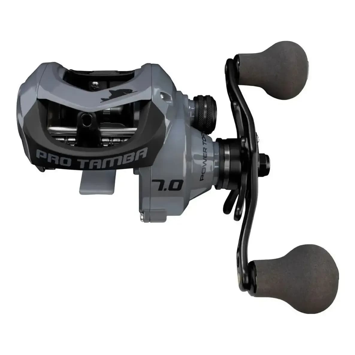 Carretilha Saint  Pro Tamba 7 Rolamentos Drag 10kg Manivela Esquerda Cinza  Esquerdo