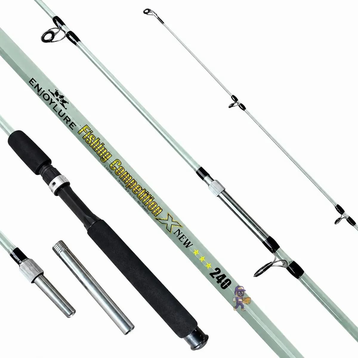 Vara 2,40m Maciça Molinete 65-100lbs Pesca Pesada Pirarucu