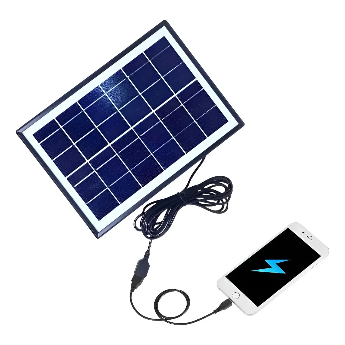 Mini Placa Painel Solar 6w/6v Carregador De Celular E Outros Azul