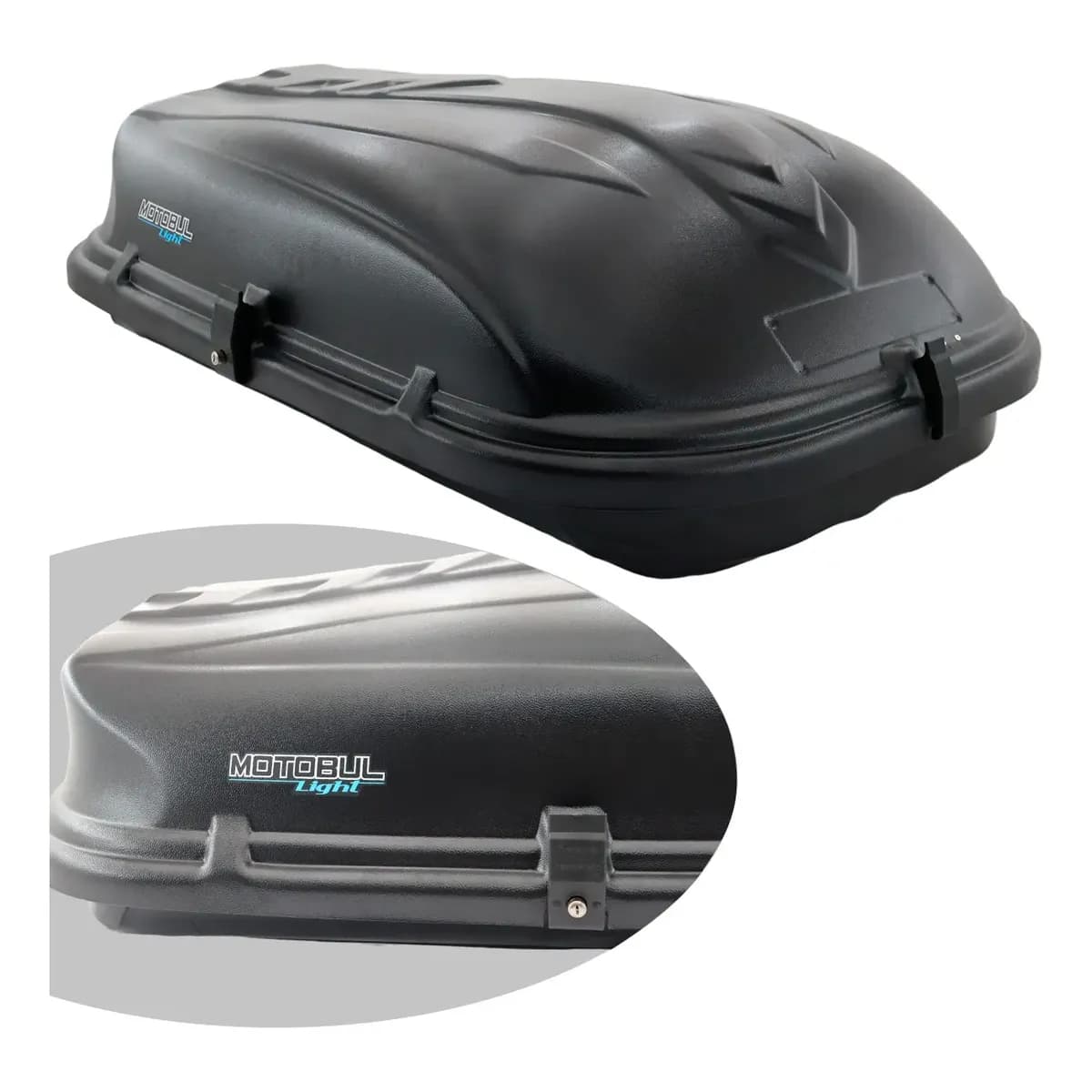 Bagageiro De Teto Maleiro Com Chave 460 Litros Preto Light