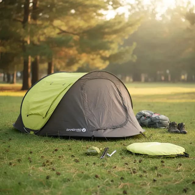 Barraca De Camping Pop Up Montagem Automática Amarela
