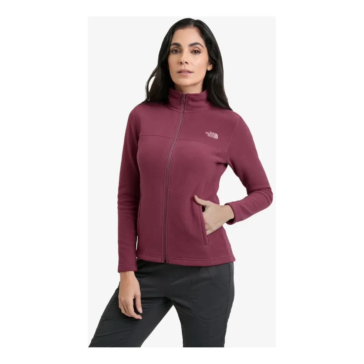 Fleece Feminino Glacier Full Zip The North Face Cyber Berry M Liso