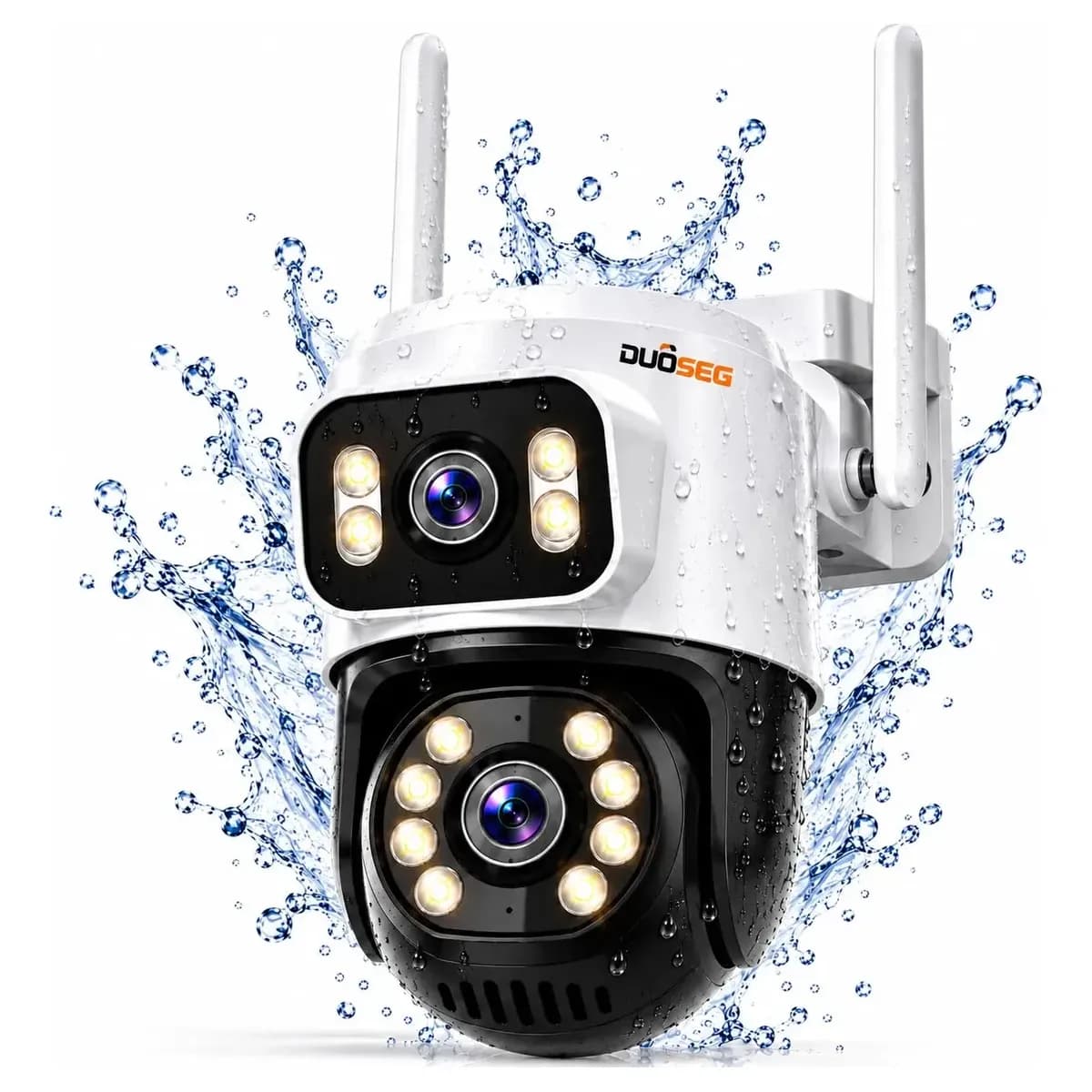 Câmera de Segurança Wi-Fi A28B 4K Dupla Lente Visão Noturna Colorida Full Hd Externa Prova D'água Ip66 Sensor Movimento iCSee DUOSEG