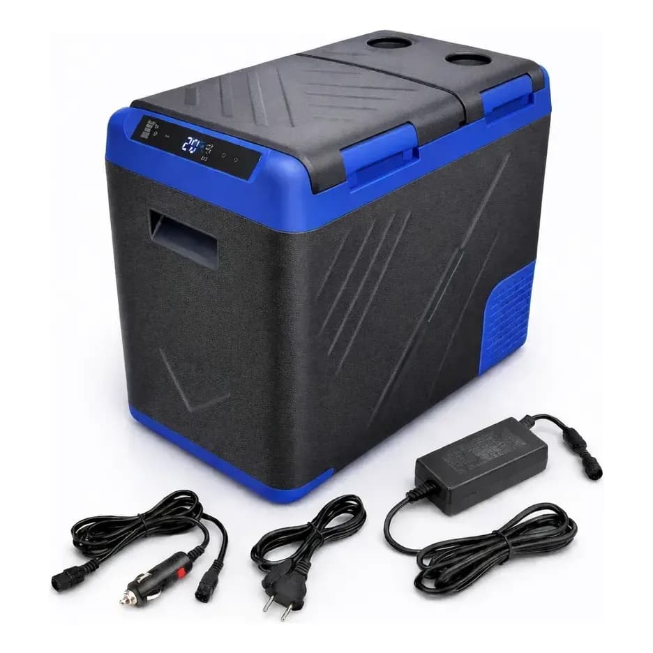 Geladeira Automotiva 55l Portátil 12v 24v 127v 220v Caminhão/camping