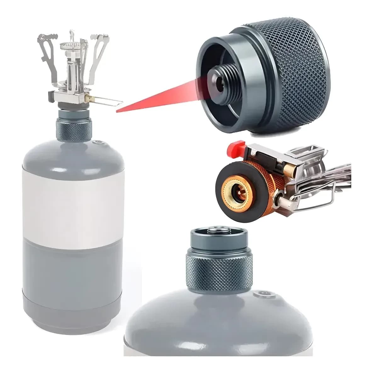 Adaptador Gas Coleman E Map Mini Fogareiro De Rosca Camping