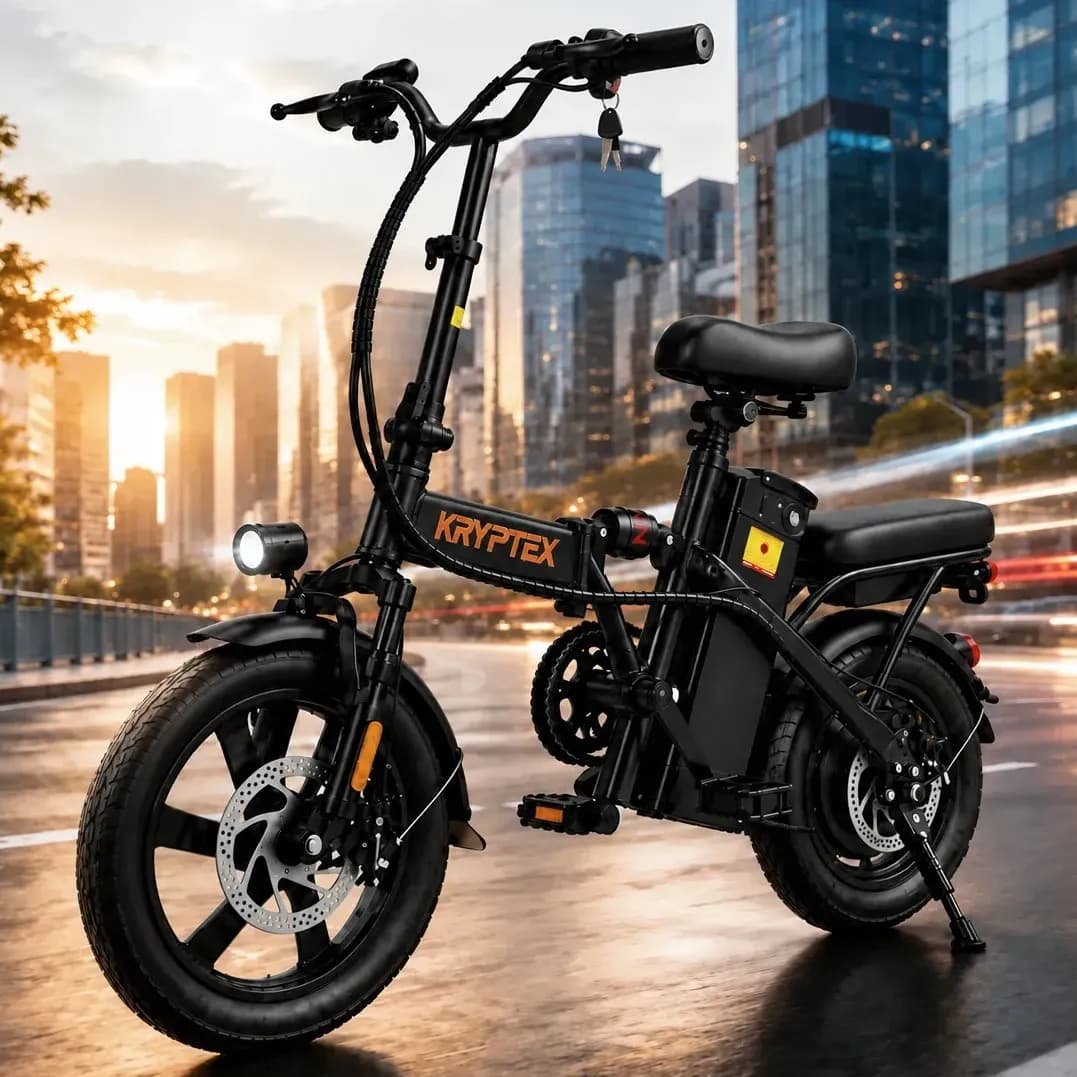 Bicicleta Elétrica Dobrável 500w 48v 10ah Adulto Urbana Preto 75