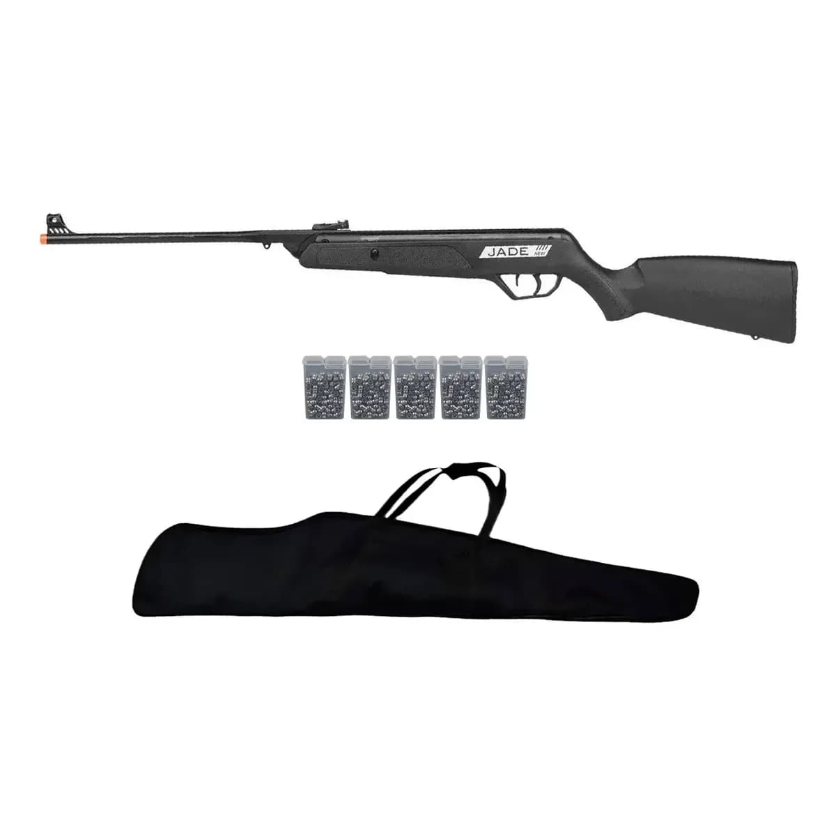 Carabina De Pressão New Jade 4.5mm - Cbc + 5 Chumbos + Capa