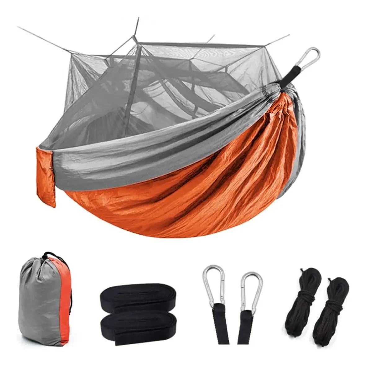 Rede De Dormir Mosquiteiro Nylon 260140cm Laranja Wct Laranja Liso
