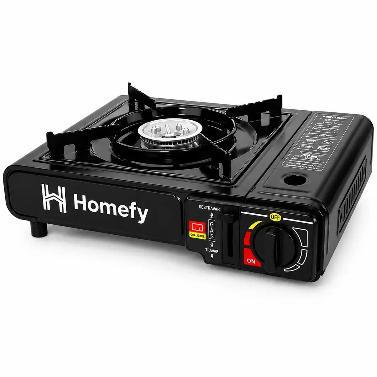Fogareiro Portátil Homefy Acendimento Automático Camping Pesca Com Maleta
