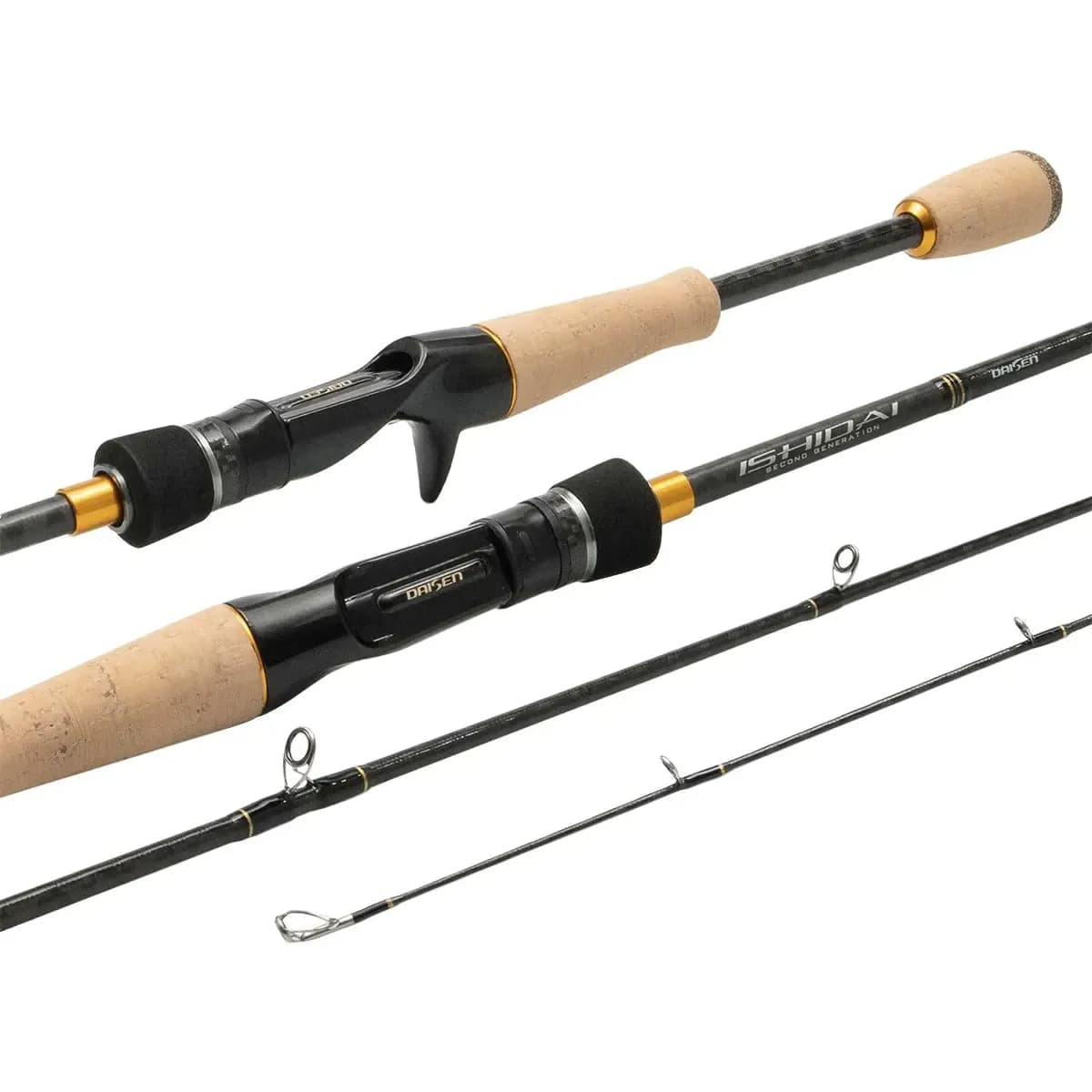 Vara P/ Carretilha Ishidai C-641l 1,95mts 6-12lbs 1 Parte Daisen Cor Preto