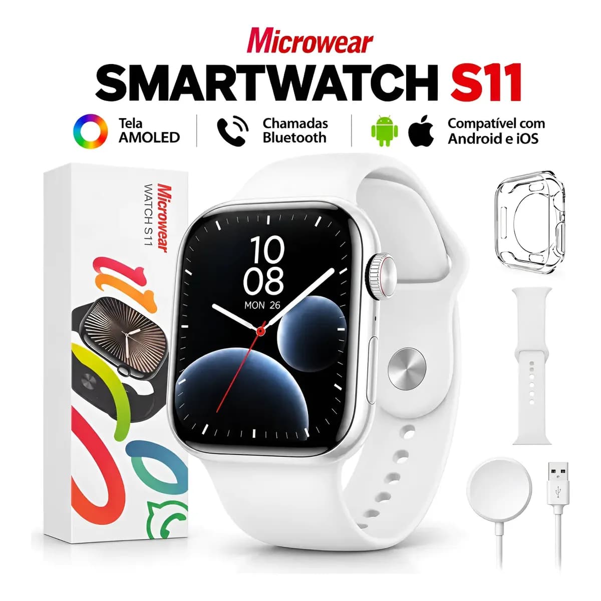 Relógio Inteligente Smartwatch Amoled