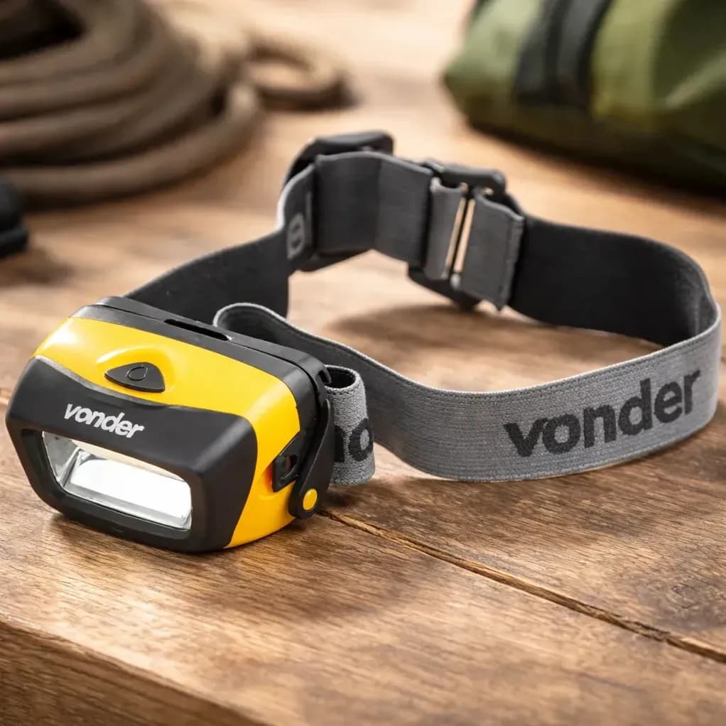 Lanterna P/ Cabeça Led Cob Lcv 120 80 75 120.000 Vonder Amarelo