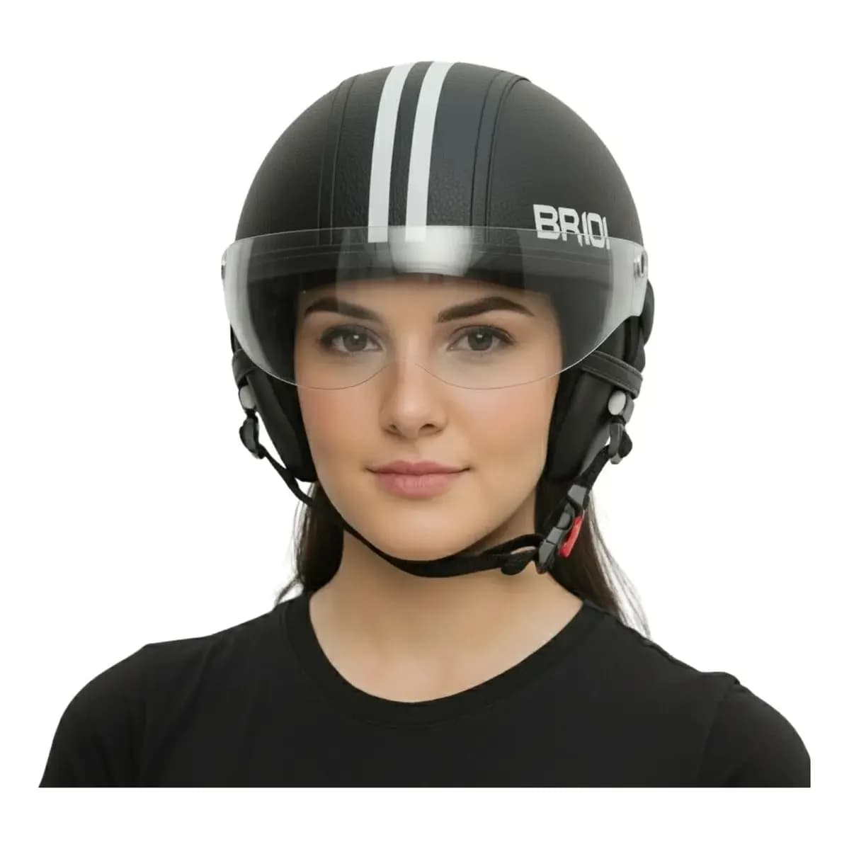 Capacete Coquinho Scooter Bike Elétrica - Viseira Cristal