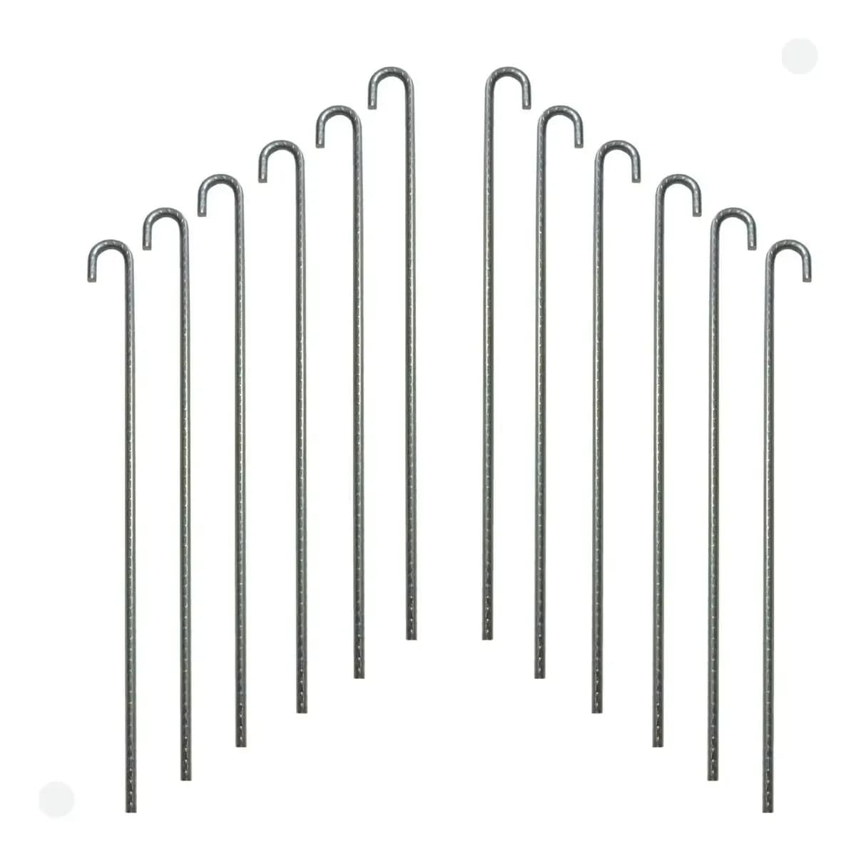 Estacas Aço CA-50 P/ Barraca 25cm 4,2mm C/ 12 Unidades