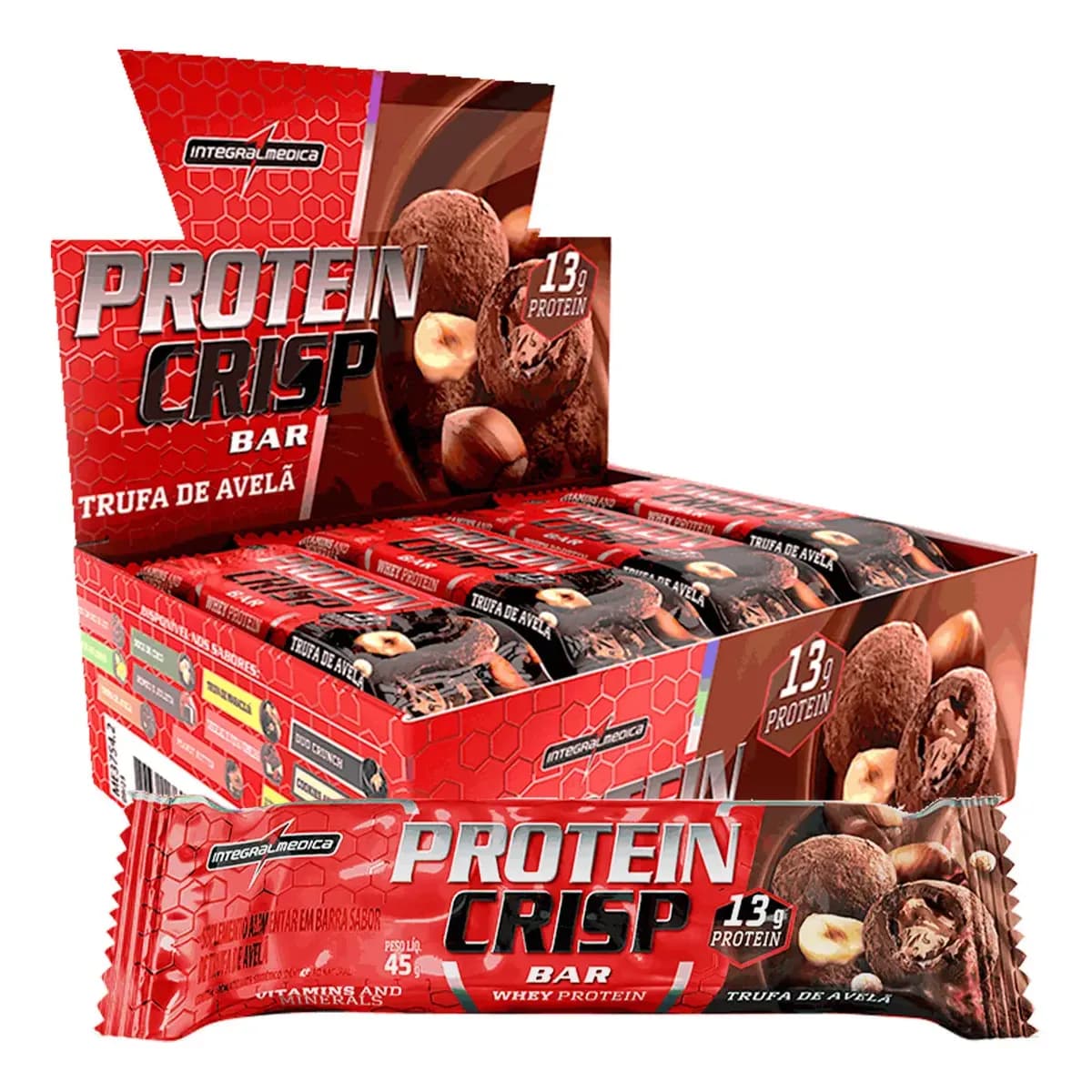 Barra de proteínas Integralmédica Protein Crisp sabor Trufa de avelã x 540g 12 un