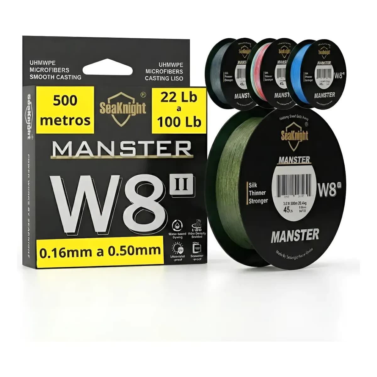 Linha Pesca Multifilamento 8x Seaknight Manster W8ii 500m