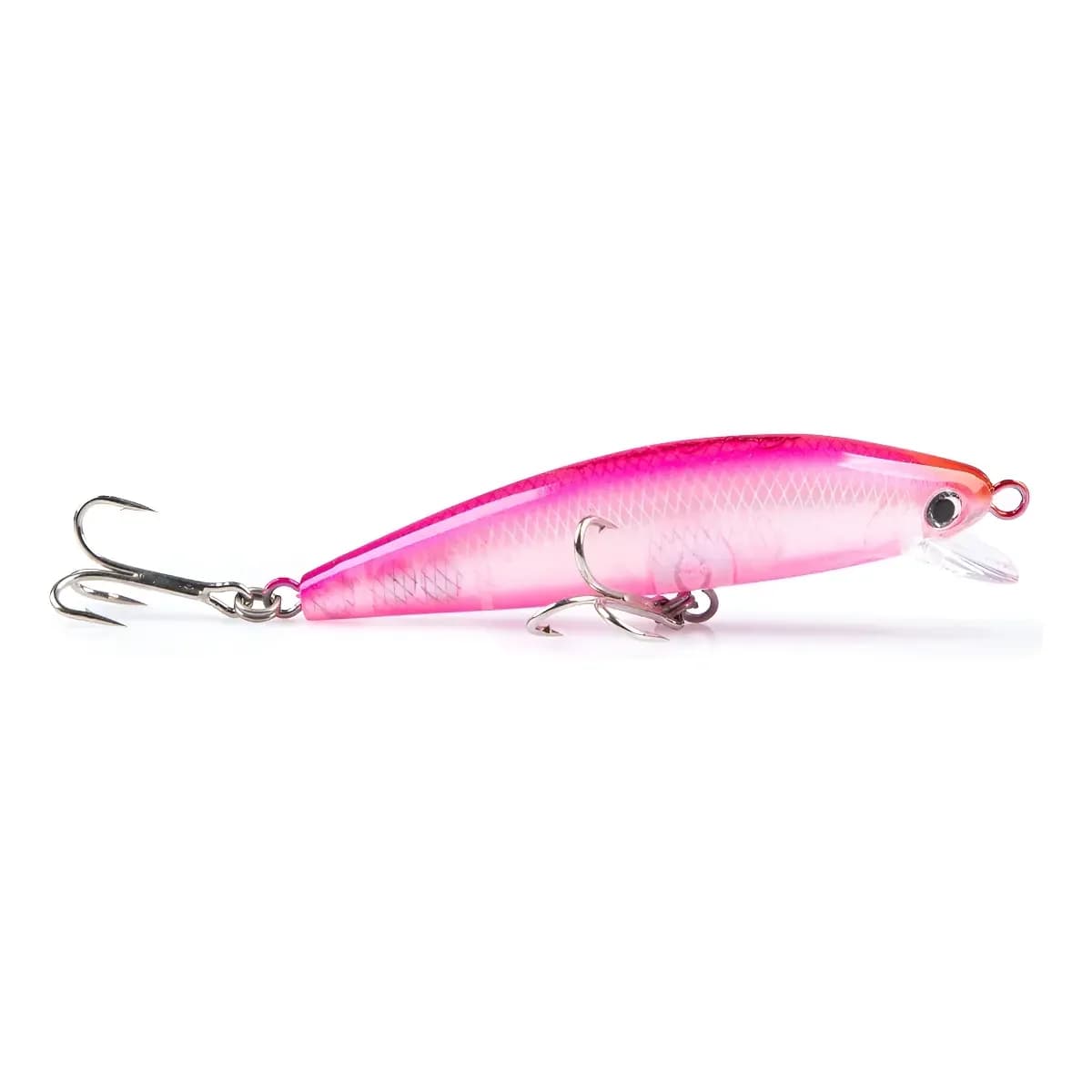 Isca Artificial Nelson Nakamura Borá  10 cm Meia Água - Cor Rosa Transparente