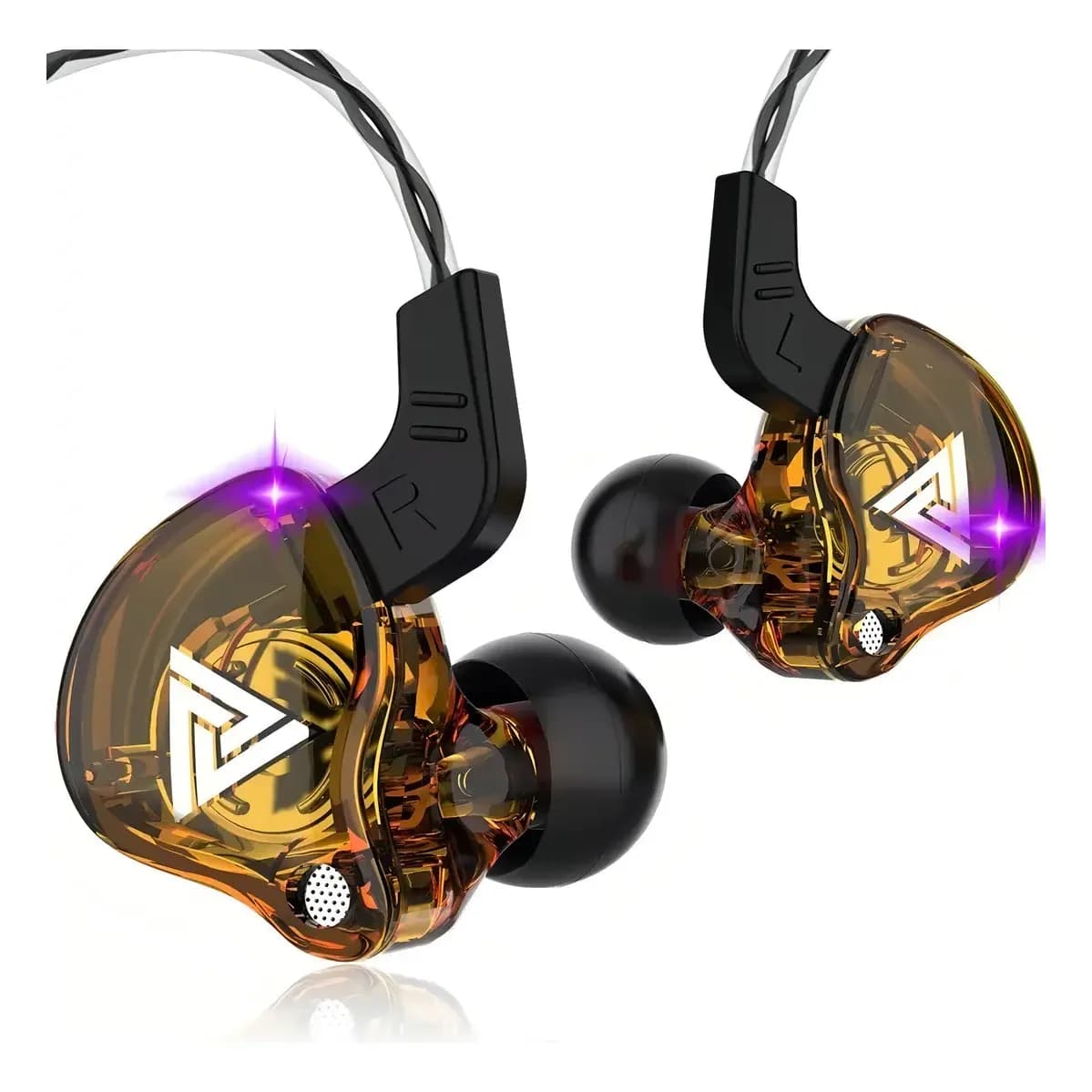 Fone de Ouvido QKZ AK6 Premium Azul com Fio, Som de Alta Qualidade, Graves Potentes e Design Ergonômico para Música e Jogos
