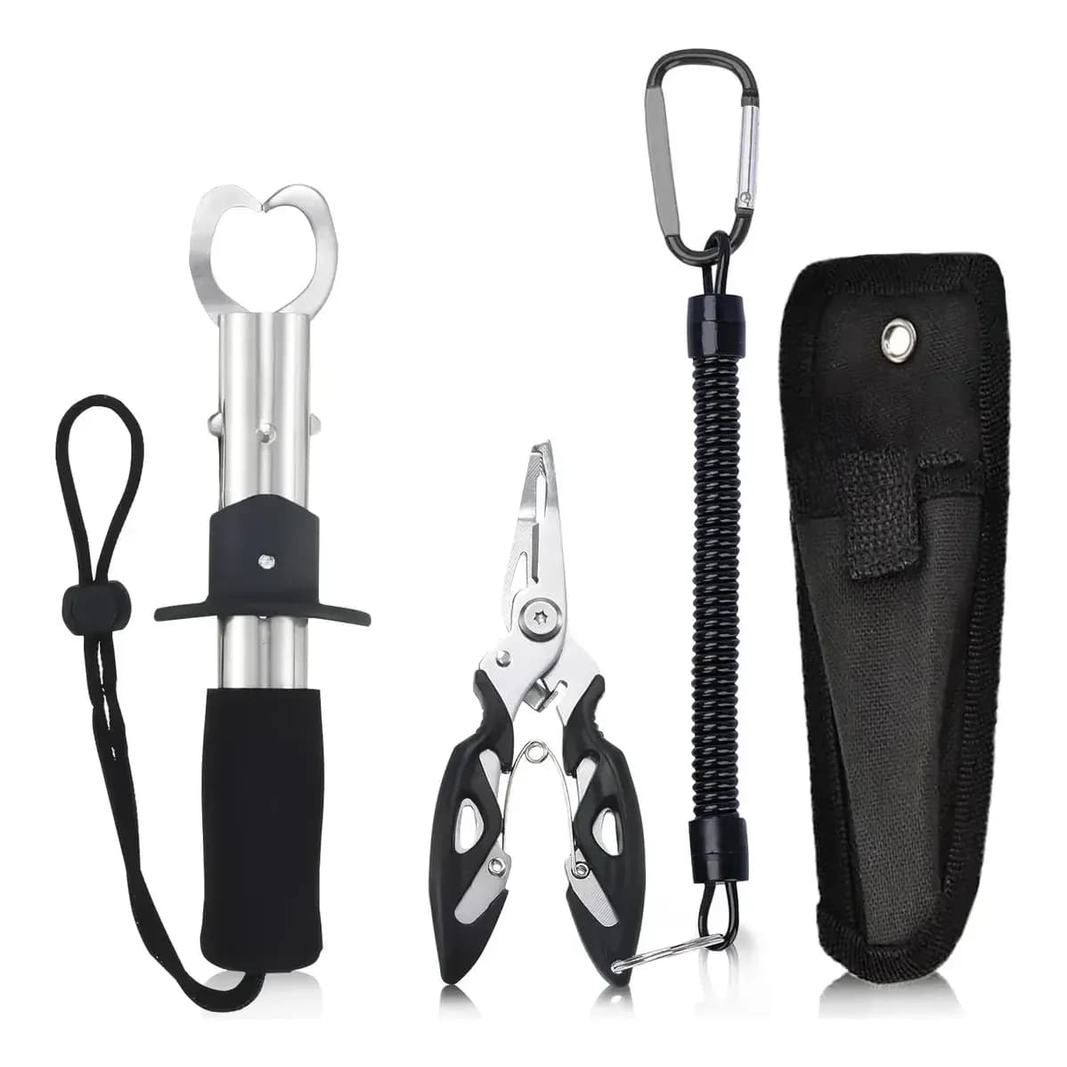 Kit Pesca Alicate Contenção Peixe + Alicate Bico Saca Anzol