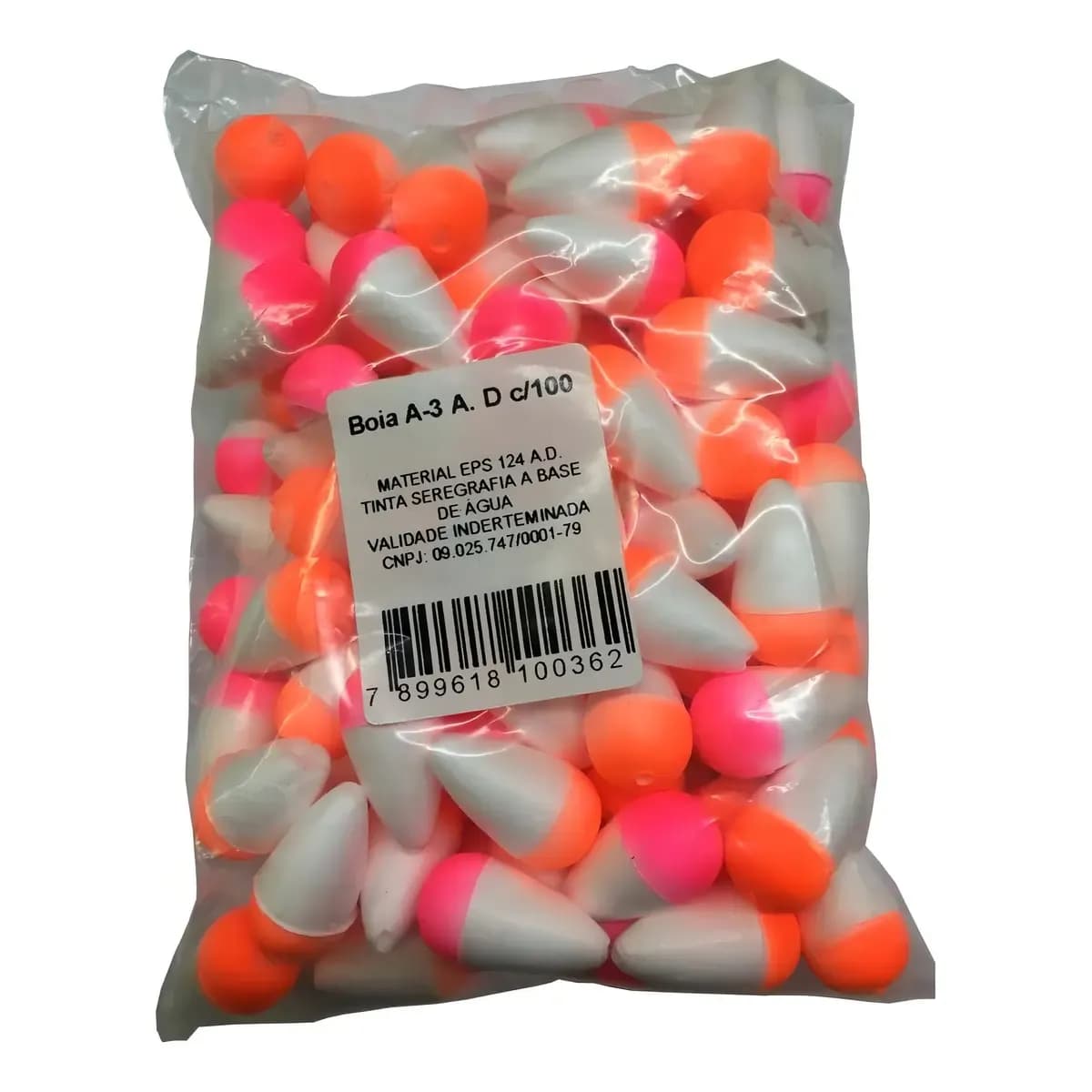 Boia Isopor Para Pesca Nº 3 - Pacote Com 100 Unidades