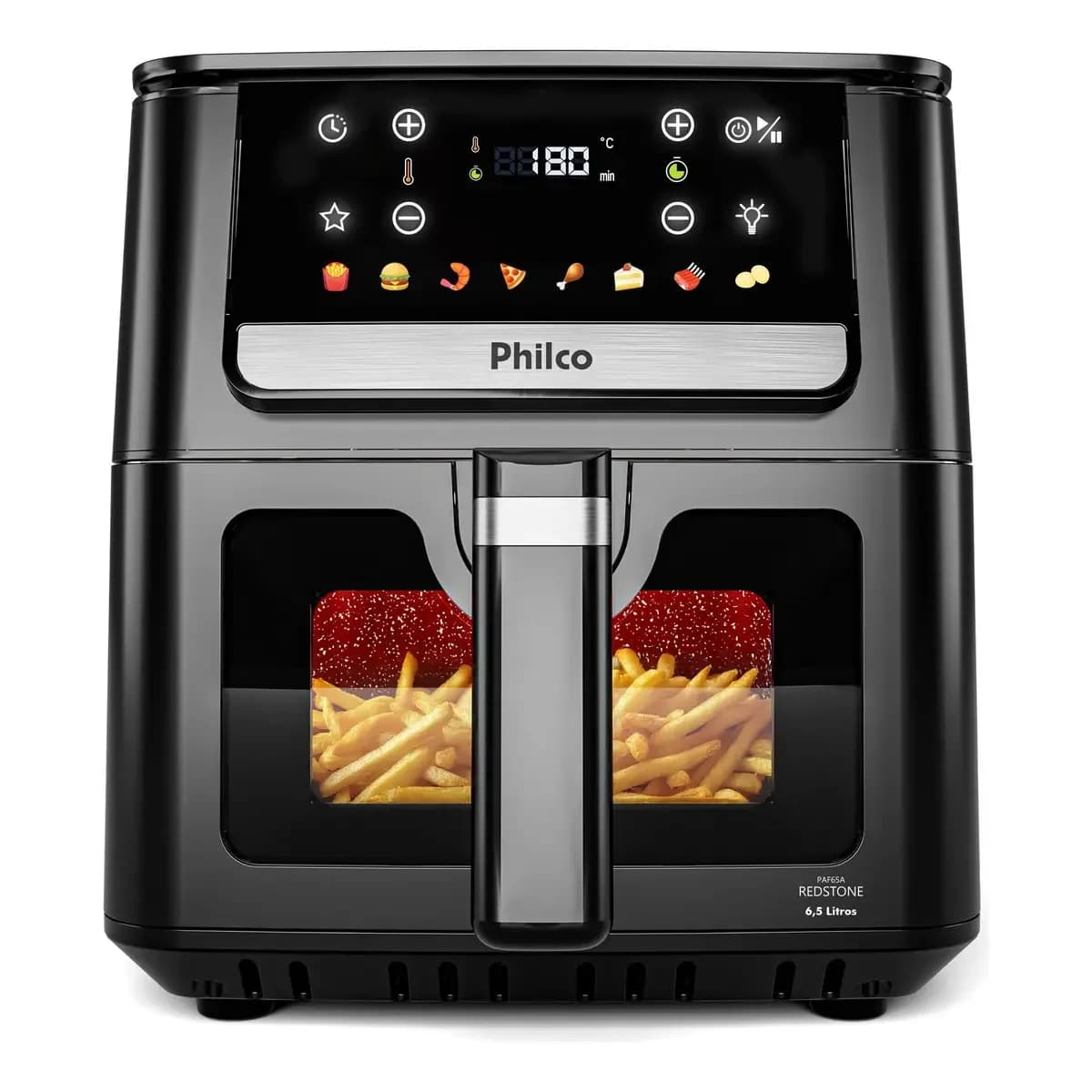 Air Fryer Philco 6,5L Visor Glass Redstone 1700W