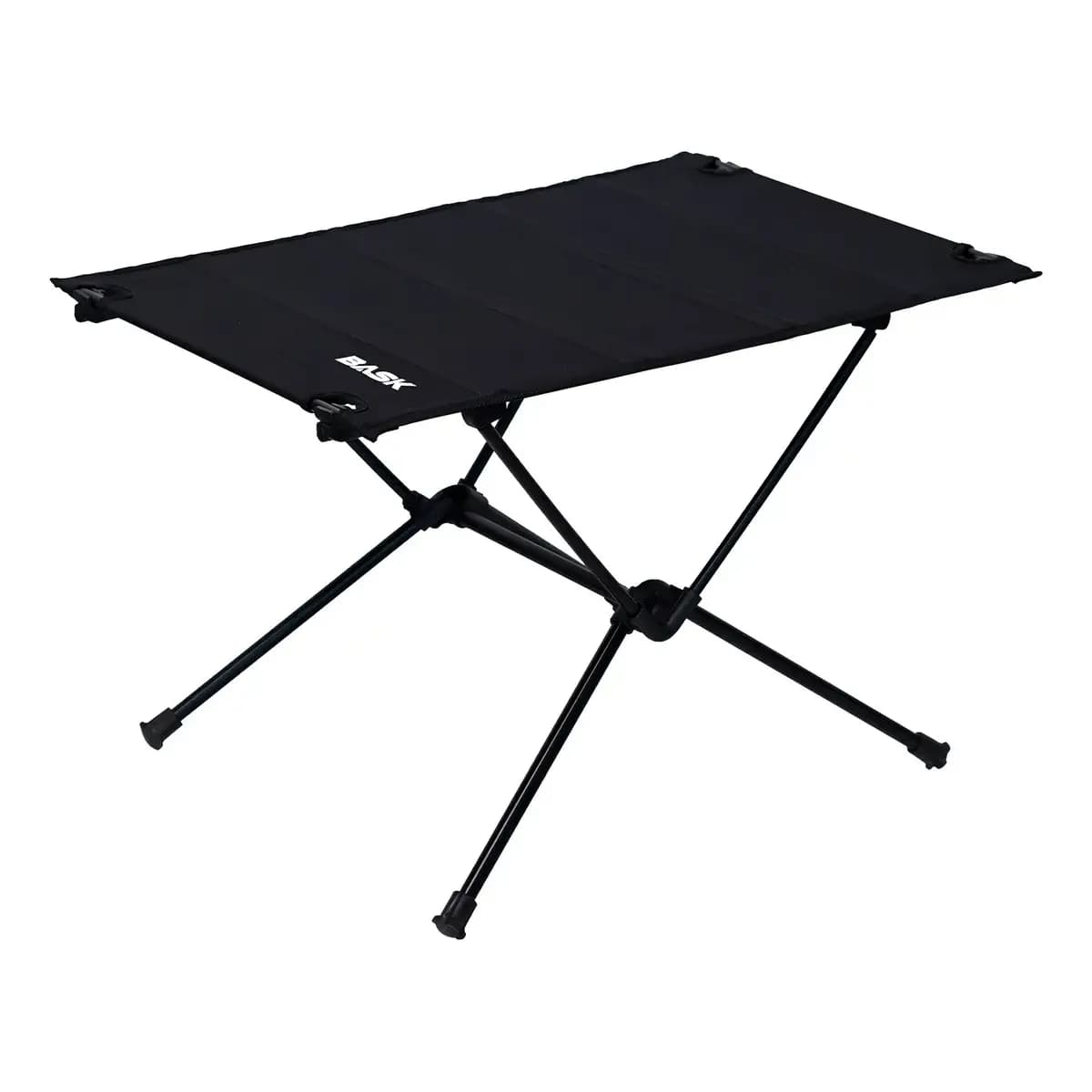 Bask Mesa Dobrável Portátil de Alumínio Tampo Oxford Ultraleve 900g – Camping, Praia e Pesca （Preto