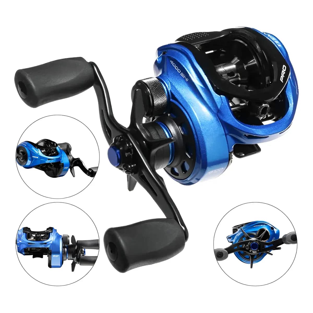 Carretilha Marine Sports Titan Pro 4000 Shi Direita Azul Nfe