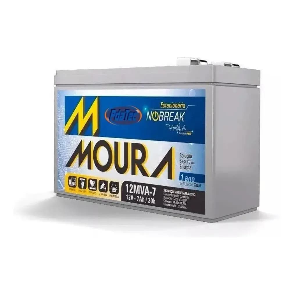 publi | Bateria Selada Estacionária Moura 12v 7a Vrla Nobreak