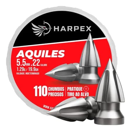Chumbinhos Harpex Aquiles 5.5 1,29g Carabina - 110 Unid