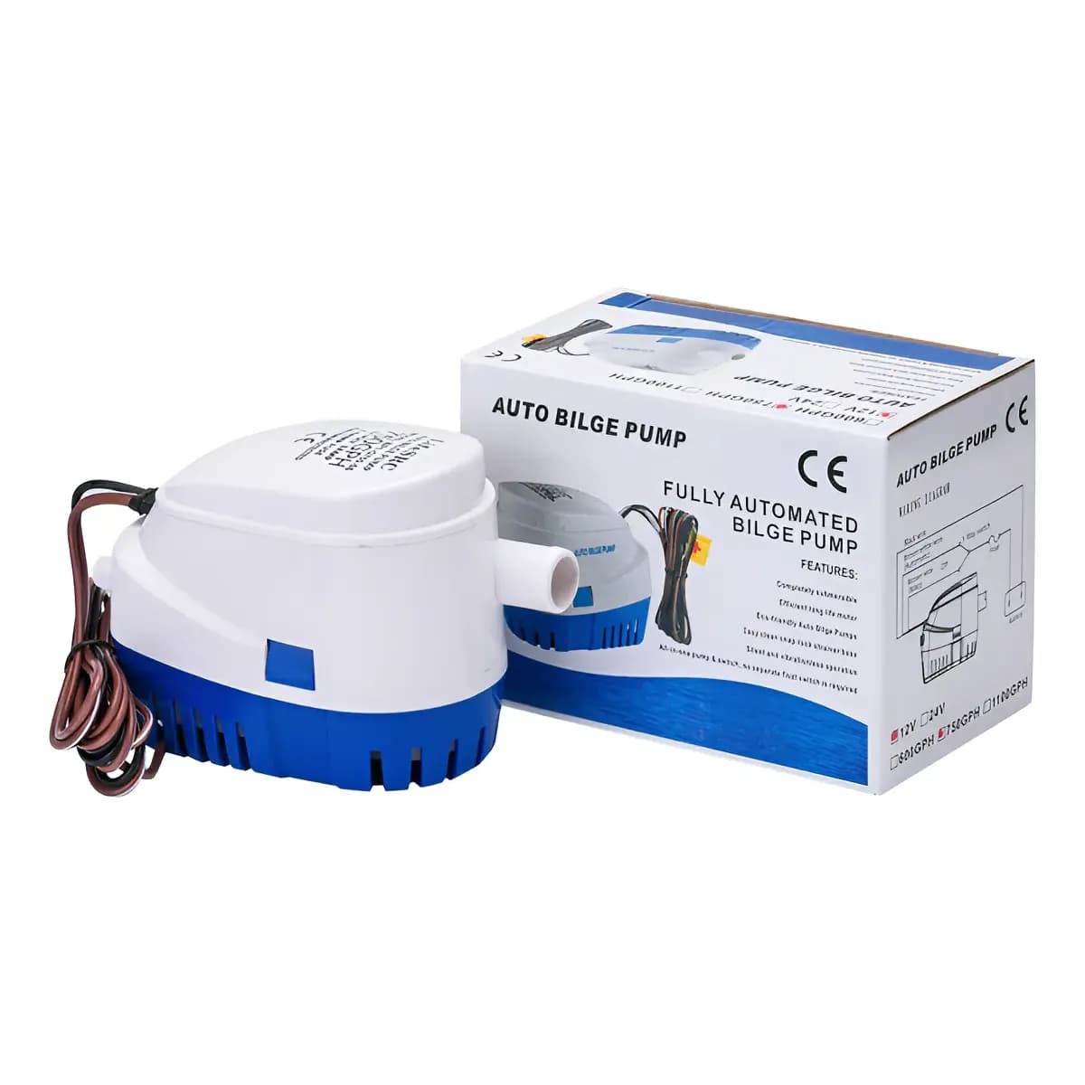 Bomba De Porão Náutica 1100 Galões C/ Automático Embutido 12v