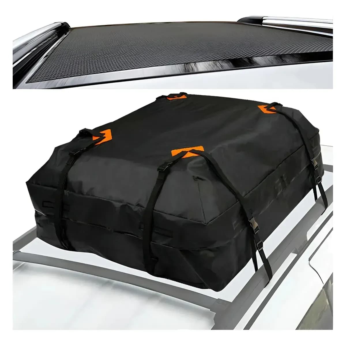 Bagageiro Teto Maleiro Impermeável Viagem Mala Dobrável 425l Preto