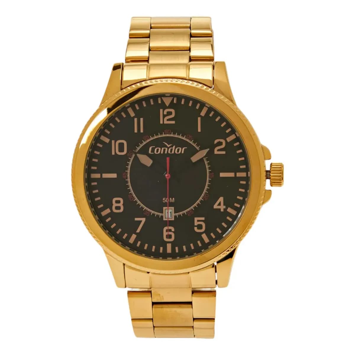 Relógio Masculino Militar Dourado Condor