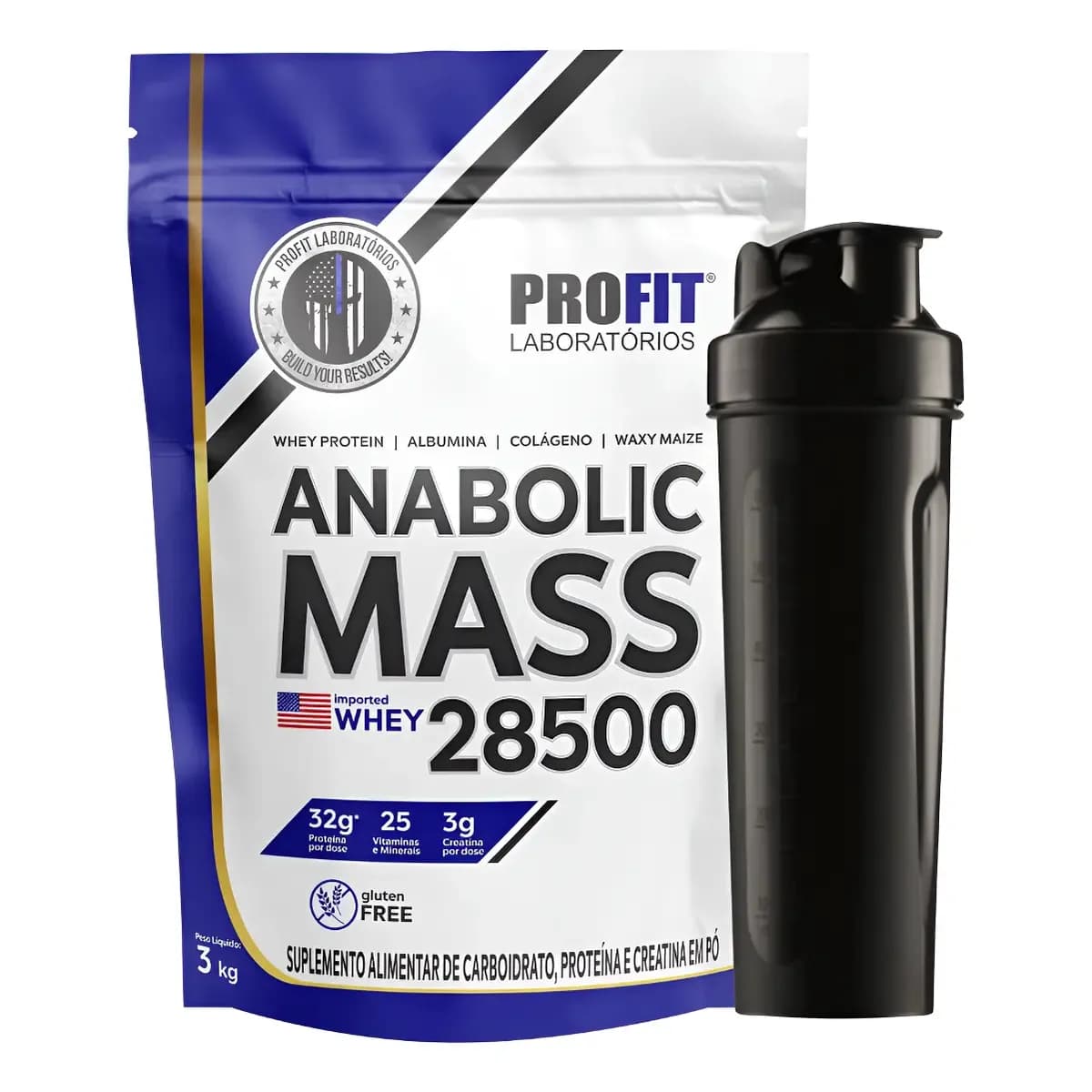 Hipercalórico 3kg Anabolic Mass 28500 E Coq - Profit Labs