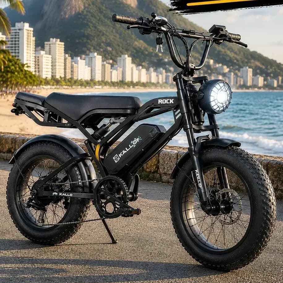 Bicicleta Elétrica Kallo Rock 1000w Batería Lítio 48v 15ah Autonomia 50km Velocidade Máxima 60km/h