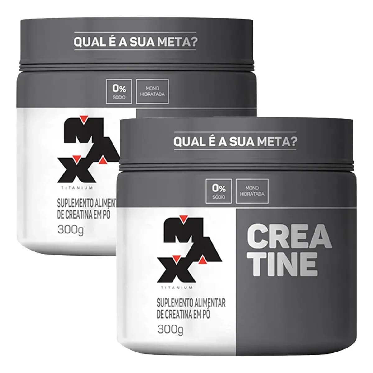 Creatina Max Titanium em pó Sem sabor x 300g 2 un
