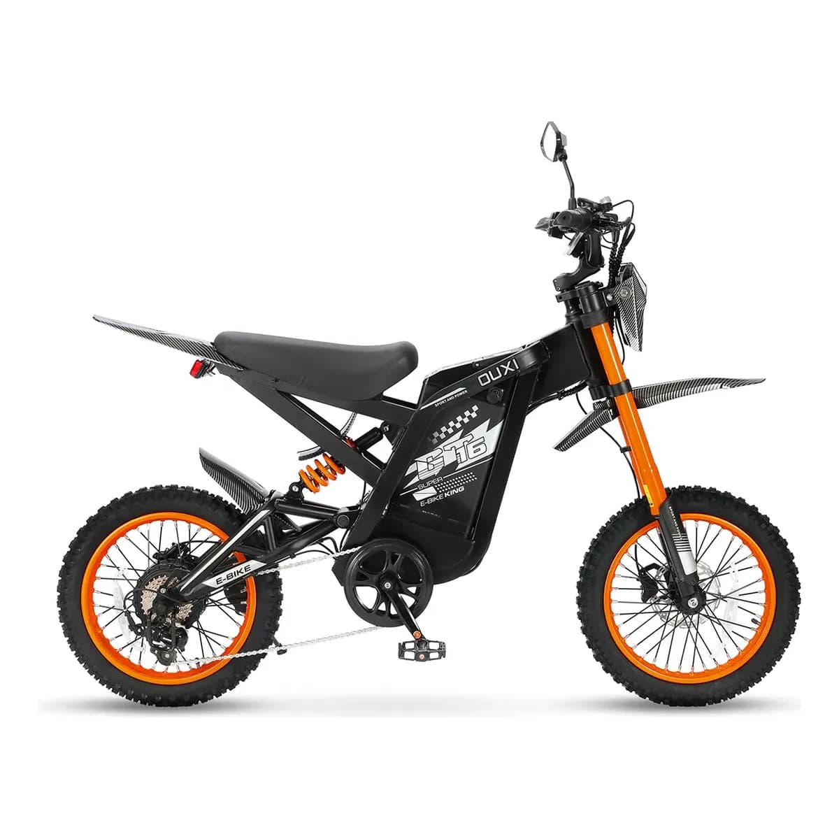 Bicicleta Elétrica Ouxi Gt16 1000w 48v20ah Bateria De Lítio Laranja