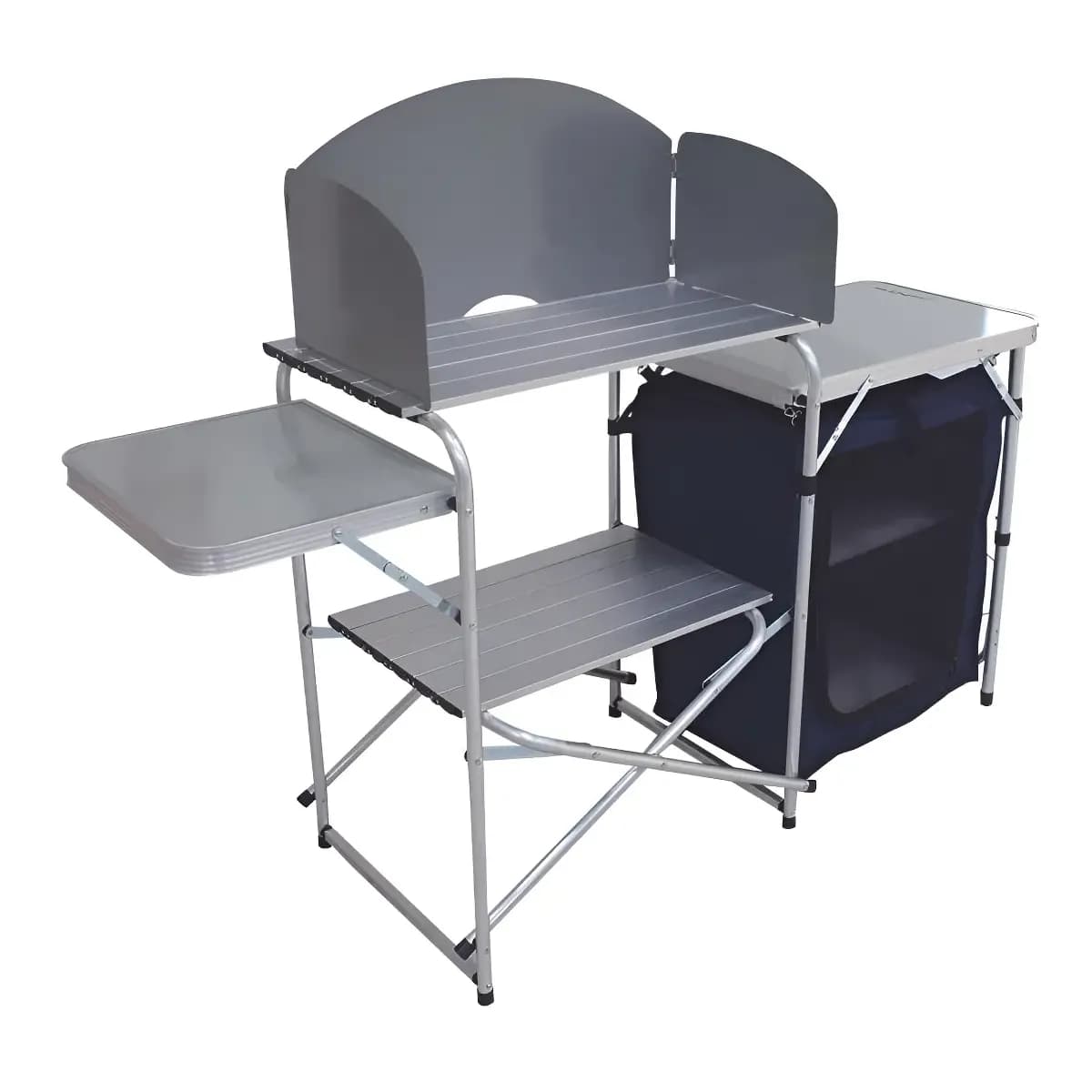 Mesa Nautika Serena Armario Portátil para Camping Dobravel cor Prateado