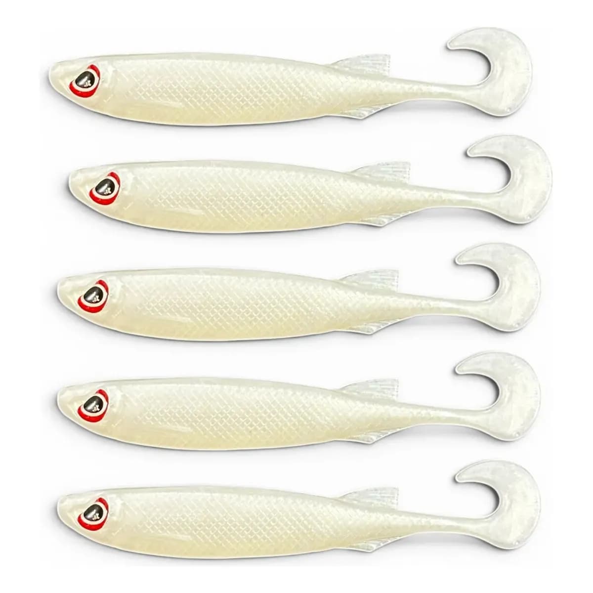 Pinnacle Soft Shad Jejum 110 Kit 5Uni. Branca