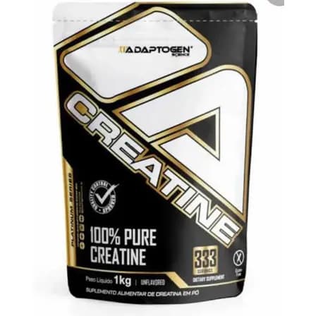Creatine 100% Pure 1kg - Adaptogen / Creatina Pura Importada Sabor Sem Sabor